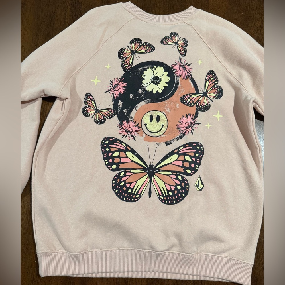 Volcom Graphic Butterfly Crewneck Sweatshirt